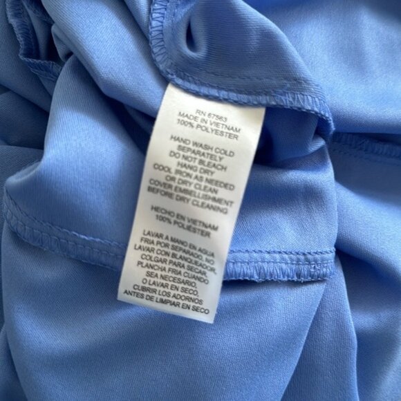 SLNY Sleeveless Tiered Mini Blue Bright Peri Dress Pull On Sz.14 - Picture 10 of 10